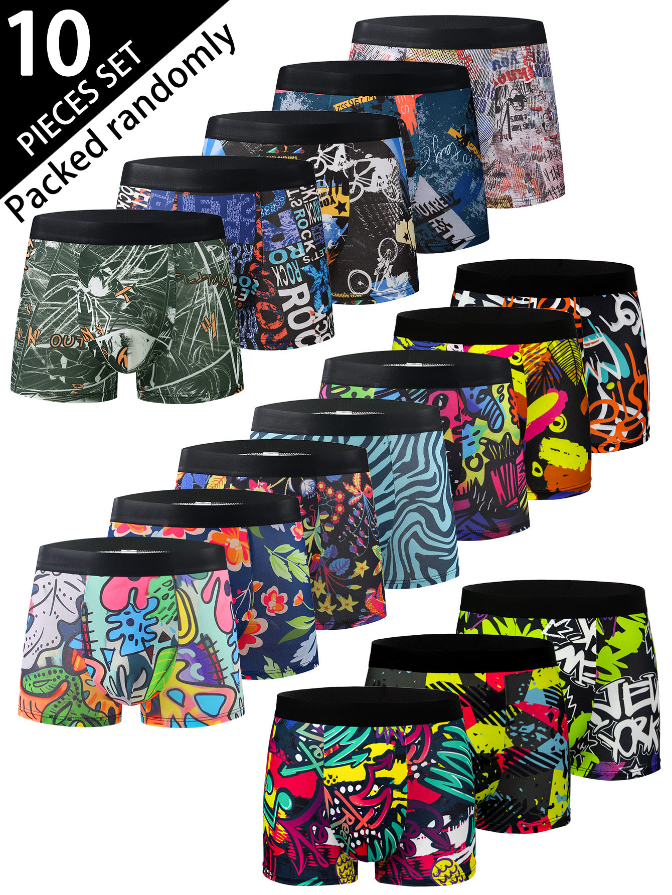 10-pack fashionable men's boxe - Multi Pack Underwear review and price