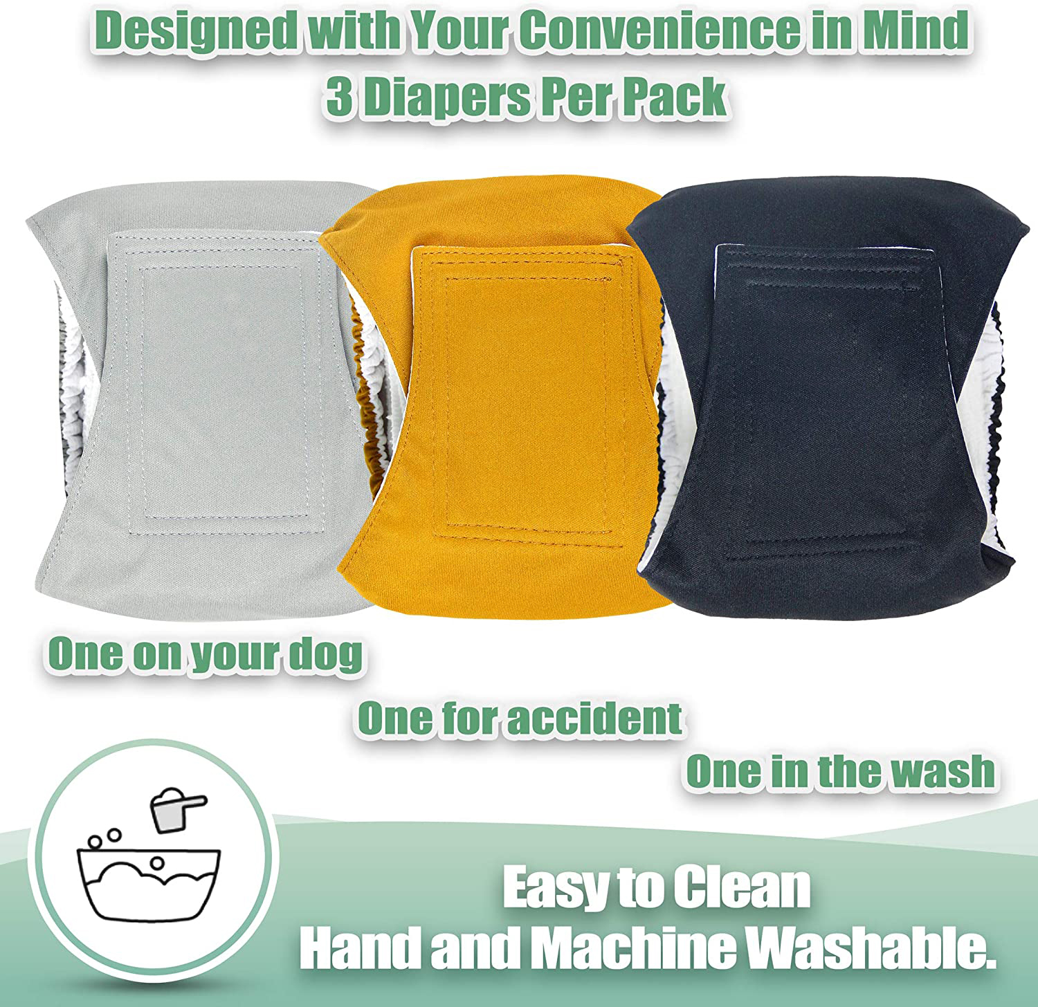 3 Pack Dog Belly Bands Washabl - Multi Pack Underwear review and price