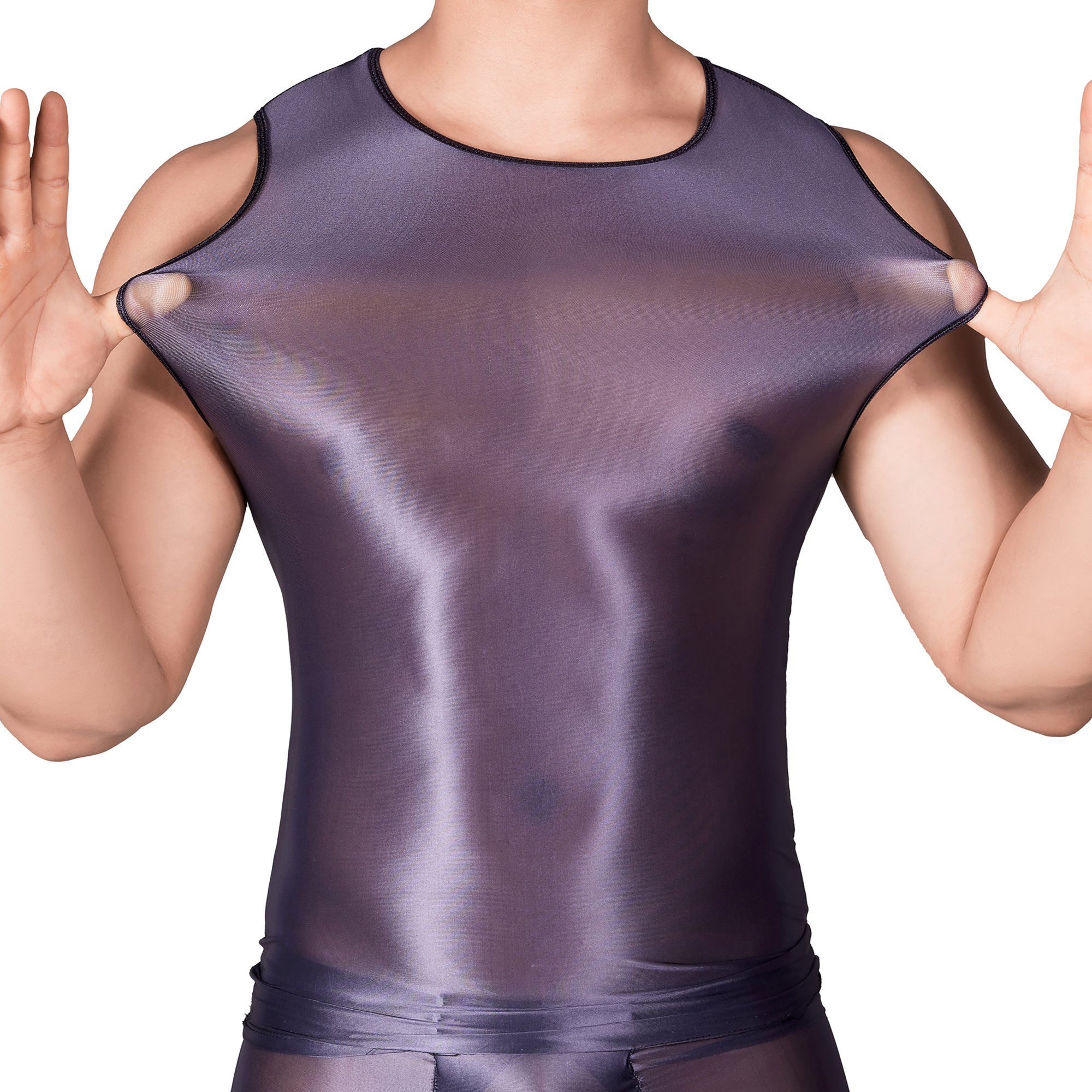 Solid Color Men's Slim Smooth  - Sleeveless Undershirt review and price