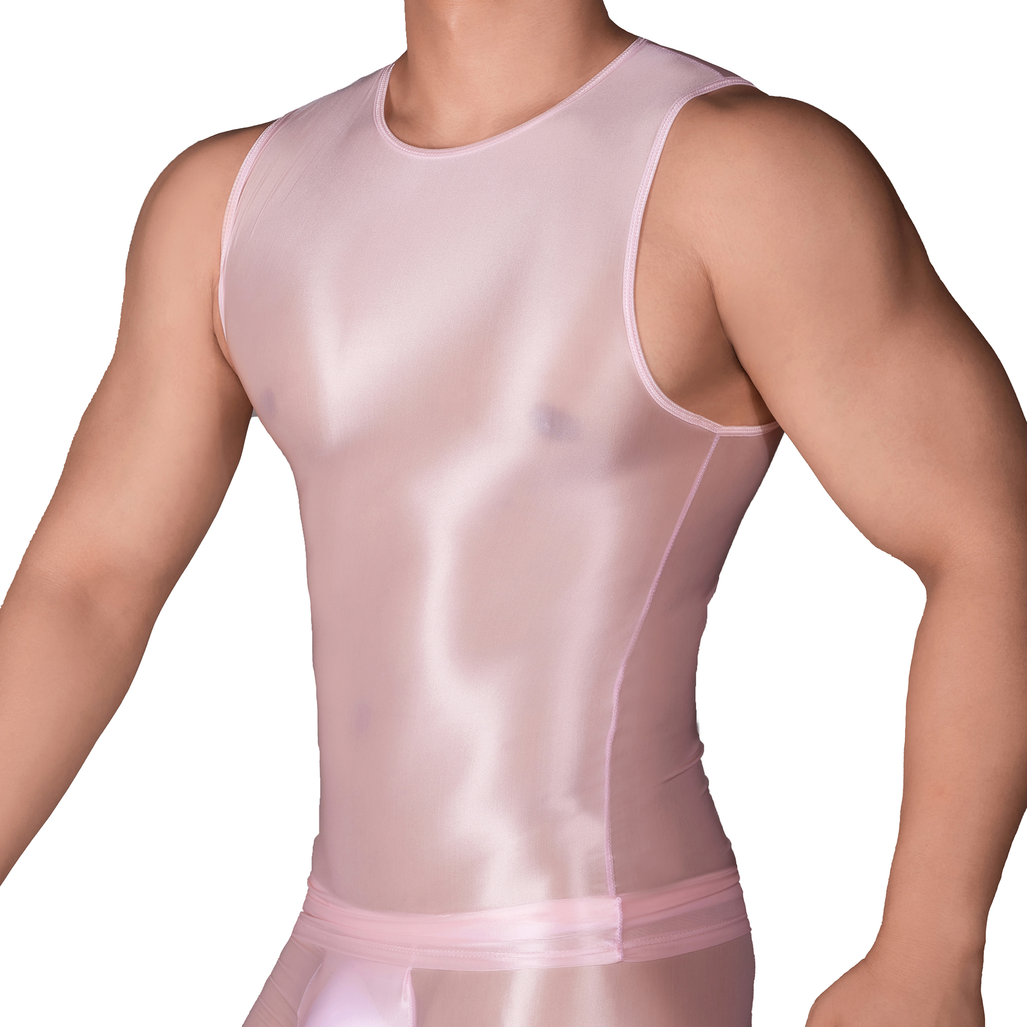 Solid Color Men's Slim Smooth  - Sleeveless Undershirt review and price