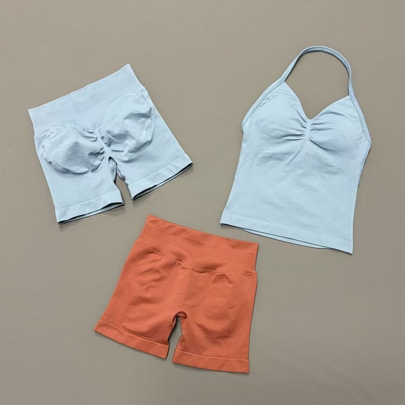 2Pcs Women Workout Set Seamles - Suspender Tank Top review and price