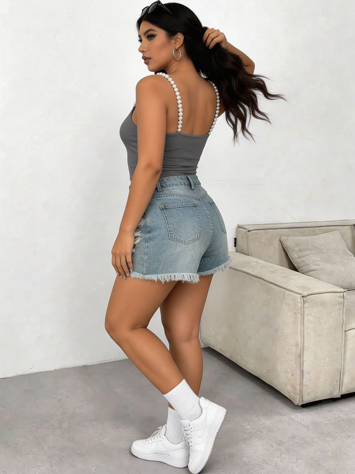 Plus Size Square Neck Pearl St - Tank Top Ribbed review and price