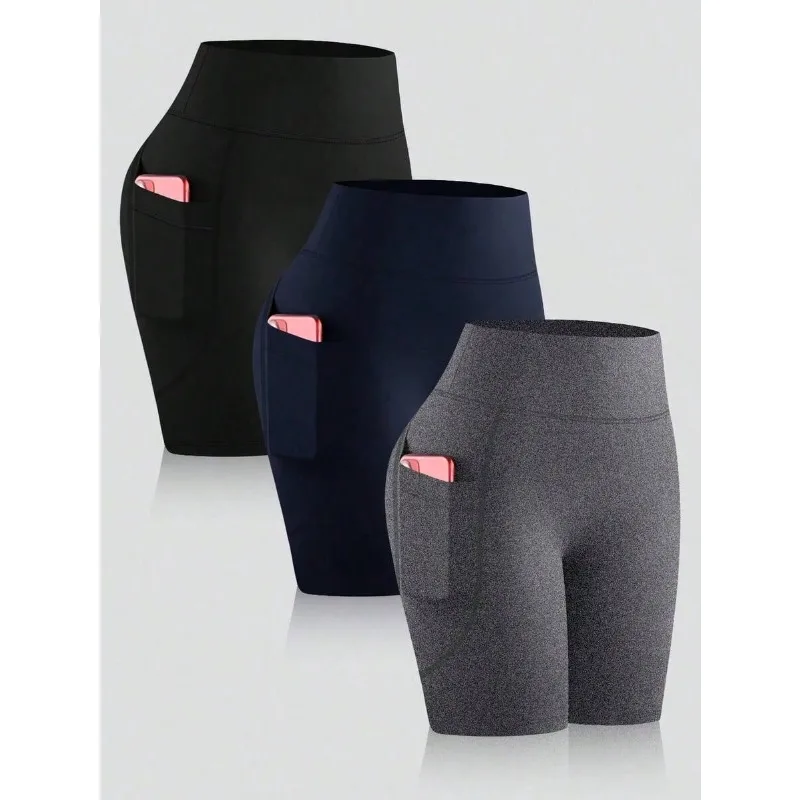 High Waist Yoga Shorts 3Pcs Se - Compression Shorts Athletes review and price